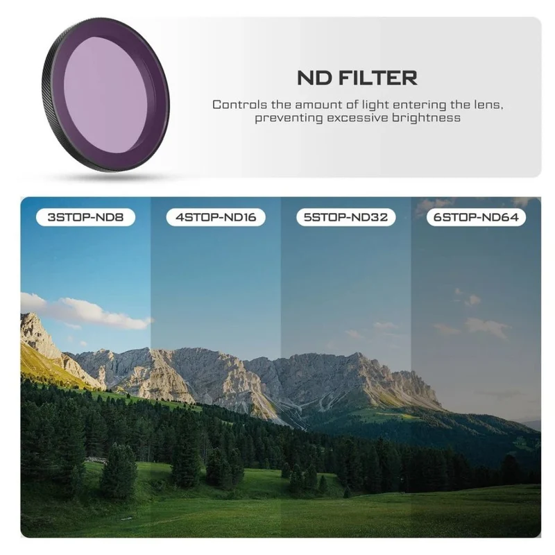 Freewell Filtres pour DJI Osmo Action 5 Pro - Jour standard - Pack de 4