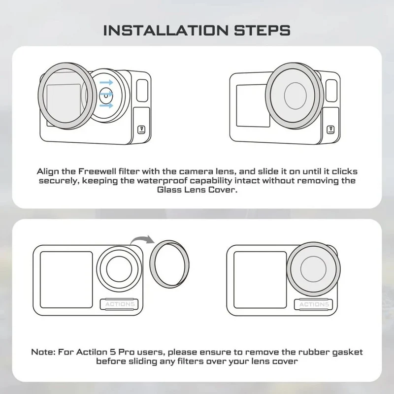 Freewell Filtre CPL pour DJI Osmo Action 5 Pro